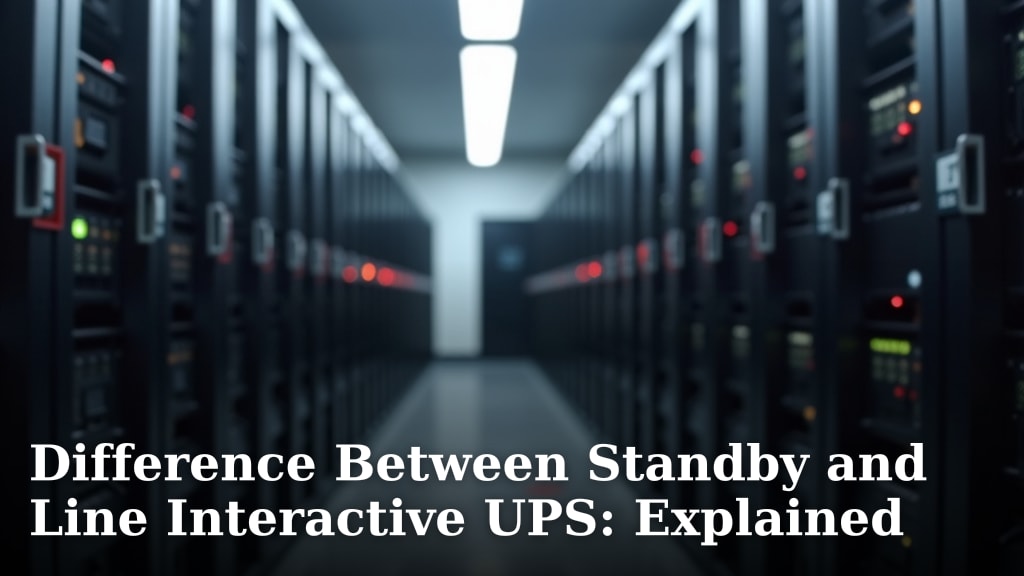 Difference Between Standby and Line Interactive UPS: Explained