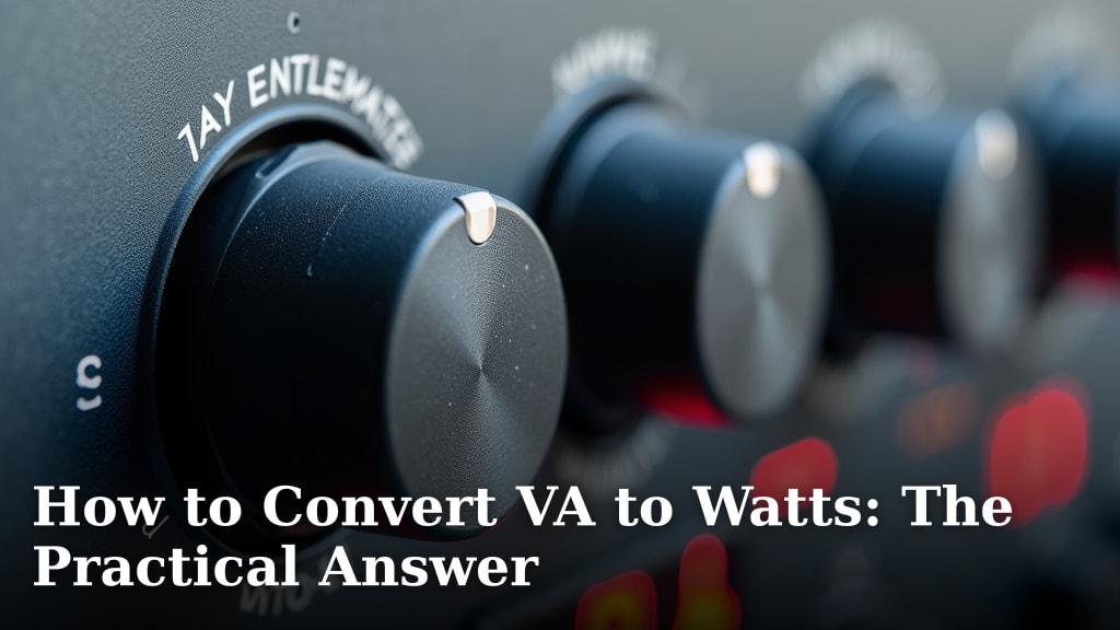 How to Convert VA to Watts: The Practical Answer