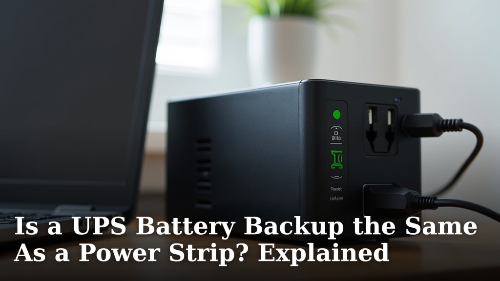 Is a UPS Battery Backup the Same As a Power Strip? Explained