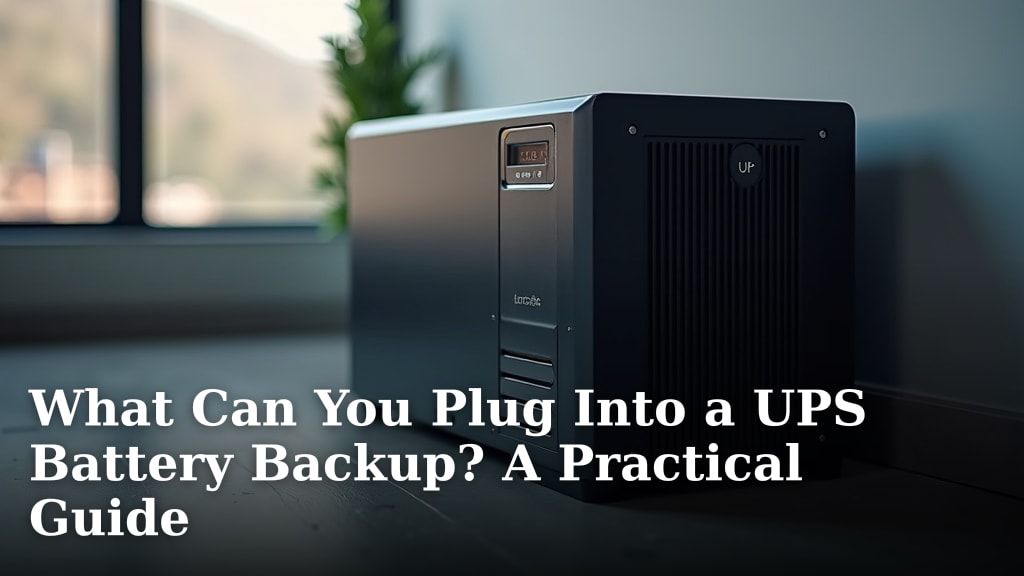 What Can You Plug Into a UPS Battery Backup? A Practical Guide