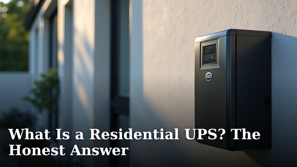What Is a Residential UPS? The Honest Answer