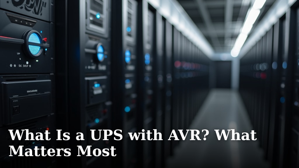 What Is a UPS with AVR? What Matters Most