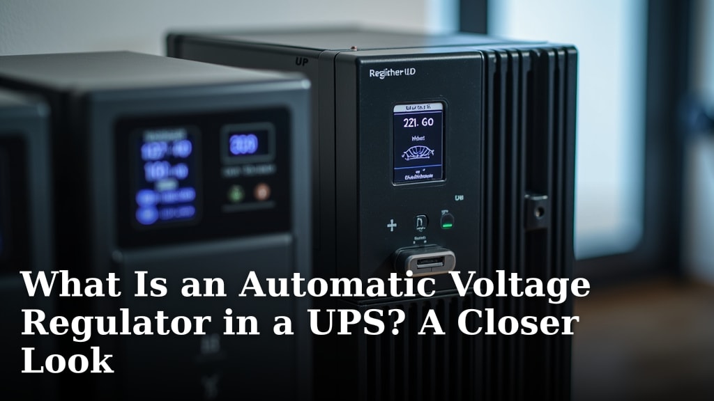 What Is an Automatic Voltage Regulator in a UPS? A Closer Look