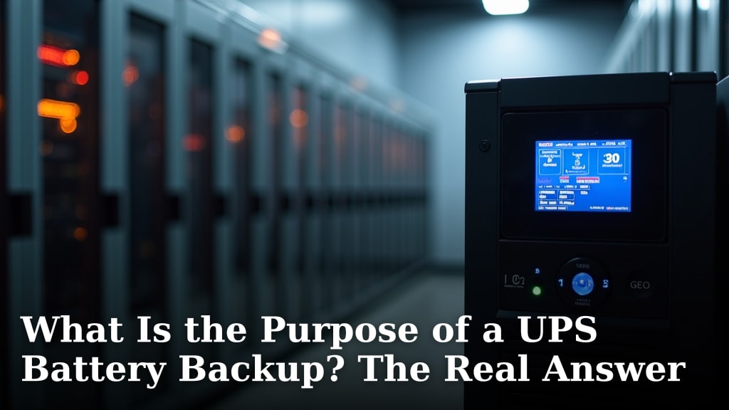 What Is the Purpose of a UPS Battery Backup? The Real Answer