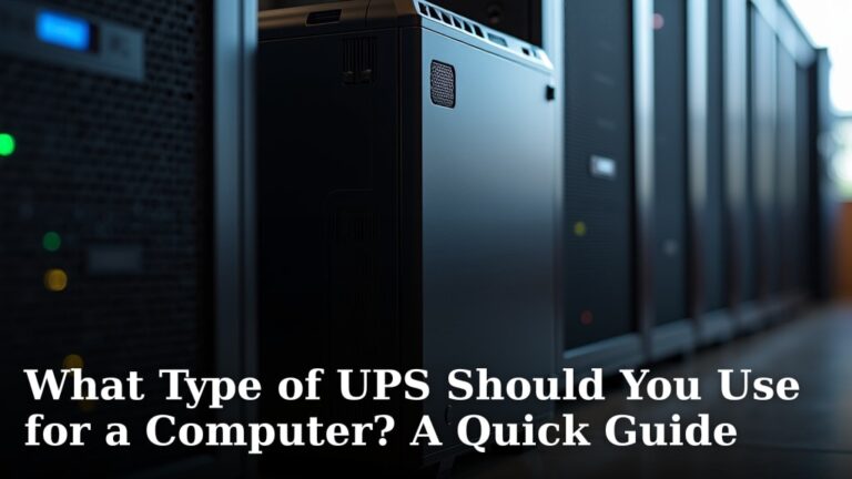 What Type of UPS Should You Use for a Computer? A Quick Guide