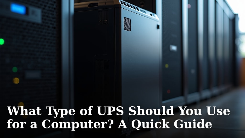 What Type of UPS Should You Use for a Computer? A Quick Guide